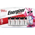 Energizer 522BP-4 Alkaline 9V Batteries - 4 Pack