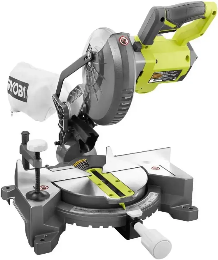 SOLD 10/4 Ryobi 18V Cordless 7-1/4 in. Compound Miter Saw (Tool Only) Q360X14