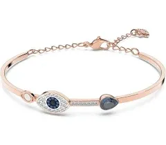 Swarovski Women's Duo Evil Eye Crystal Bangle Bracelet