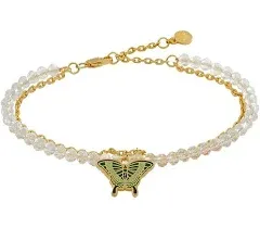 Emerald Swallowtail Butterfly Charm Bracelet