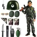 Spooktacular Creations Kids Army Special Forces Costume Camo Trooper