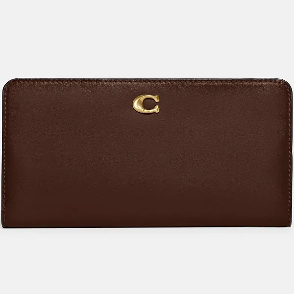 Coach Smooth Leather Skinny Wallet Women's