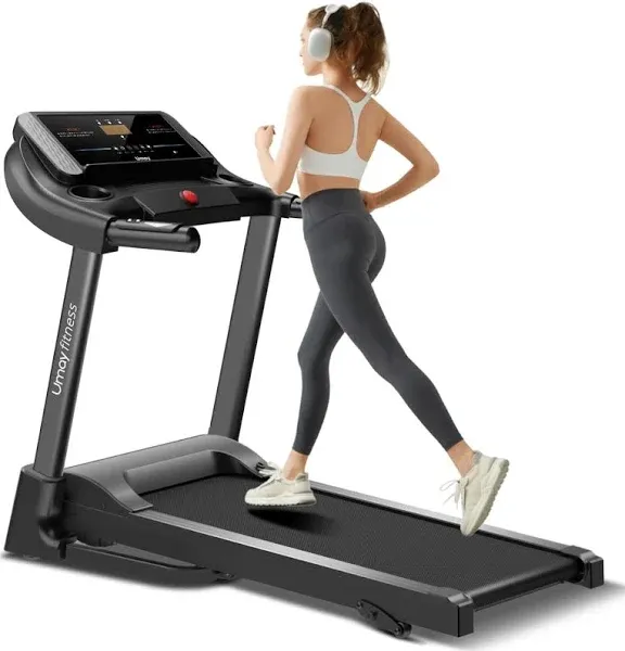 UMAY Fitness Home Auto Folding 3 Level Incline Treadmill