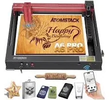 ATOMSTACK A6 Pro Laser Engraver for Beginners, Unibody Frame No Assembly Required, 6W Output Power Laser Engraving and Cutting Machine, Higher