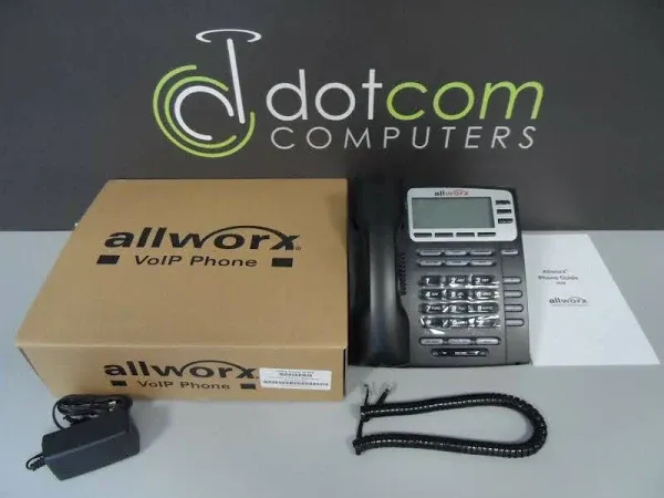 Allworx 9204 Display 4-Button Business Office IP Phone w Handset and Pwr 8110041