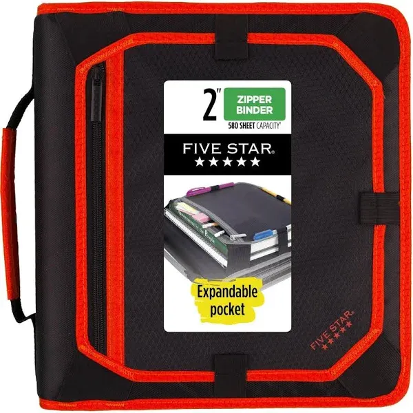 Five Star 2 Inch Zipper Binder