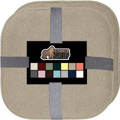 Gorilla Grip Brown Premium Chair Pads 16&#034;x16&#034; Slip Resistant Backing Set of 6