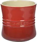 NEW Le Creuset Large Utensil Crock Cerise Red Ombre Stoneware Holder Jar