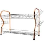 Better DR-227 2-tier 22 In. Chrome Plated Dish Rack In Copper