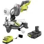 RYOBI P553 18V Li-Ion Cordless 7-1/4&#034; Compound Miter Saw 