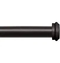 Exclusive Home Curtains Topper 1" Curtain Rod and Coordinating Finial Set, Oil Rubbed Bronze, Adjustable 36"-72"