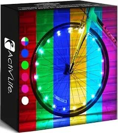 Bike Wheel Lights (1 Tire, Pink) Top Summer Presents for Girls 3 Year Old + T...