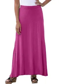 Plus Size Women's Everyday Stretch Knit Maxi Skirt by Jessica London