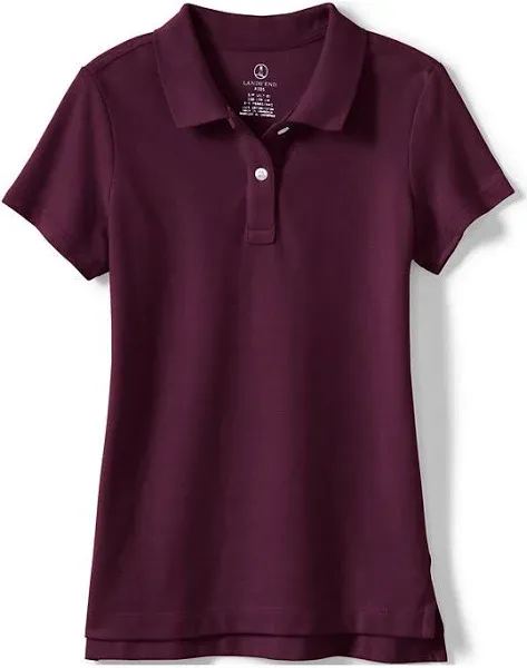 Lands' End Girls' Short Sleeve Feminine Fit Mesh Polo Shirt