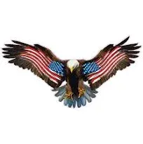 Bald Eagle American Flag Decal