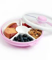 Snack Container Snack Spinner  - Reusable Bento Style Divided Snack Containers