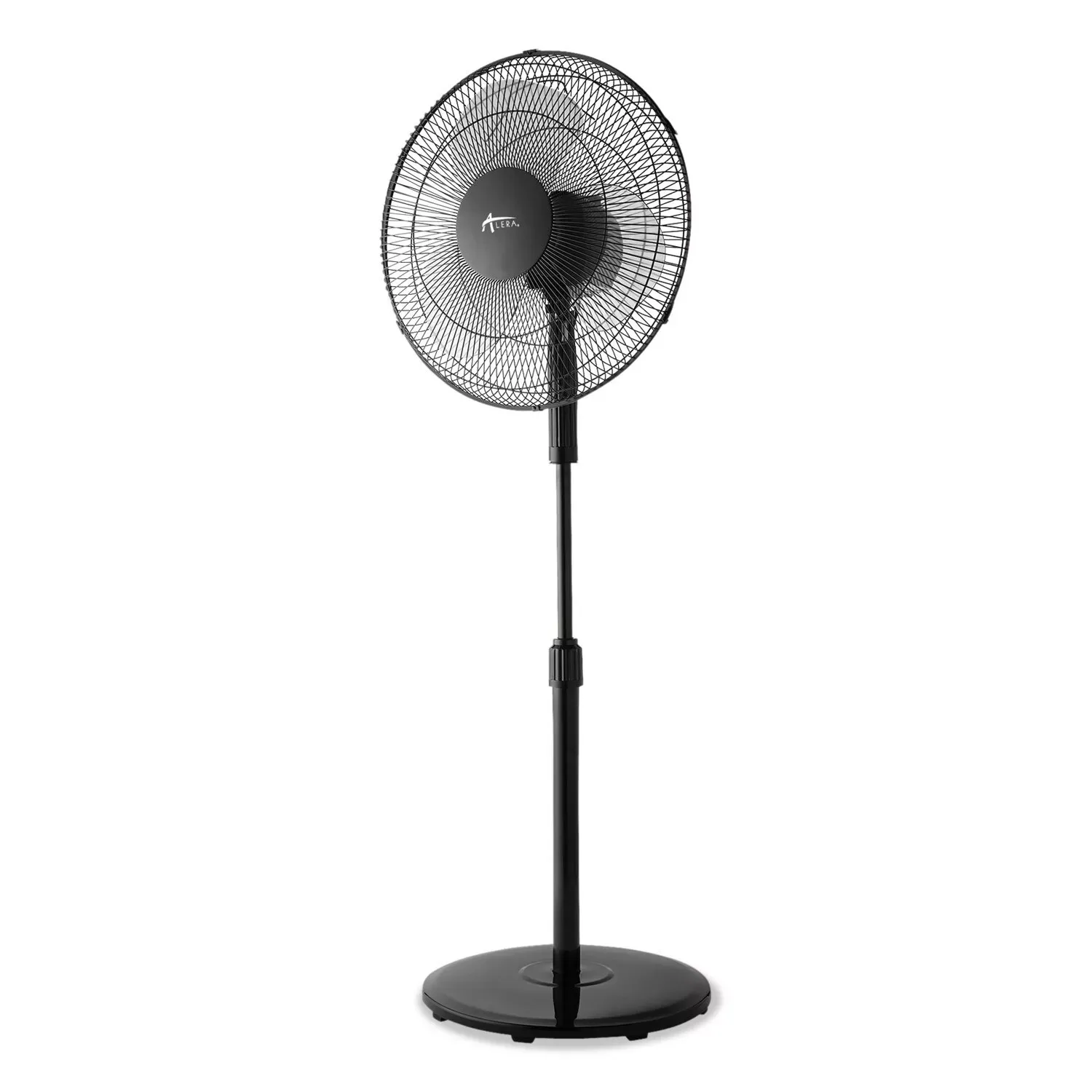 Alera 16&#034; 3-Speed Oscillating Pedestal Stand Fan Metal Plastic Black FANP16B