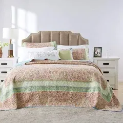 Palisades Pastel Quilt Set, 3-Piece King, King/Californi<wbr/>a King