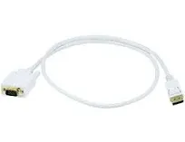 Monoprice 3ft 28AWG DisplayPort to VGA Cable - White