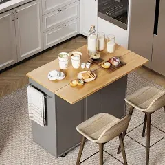 Shintenchi Rolling Kitchen Island Cart