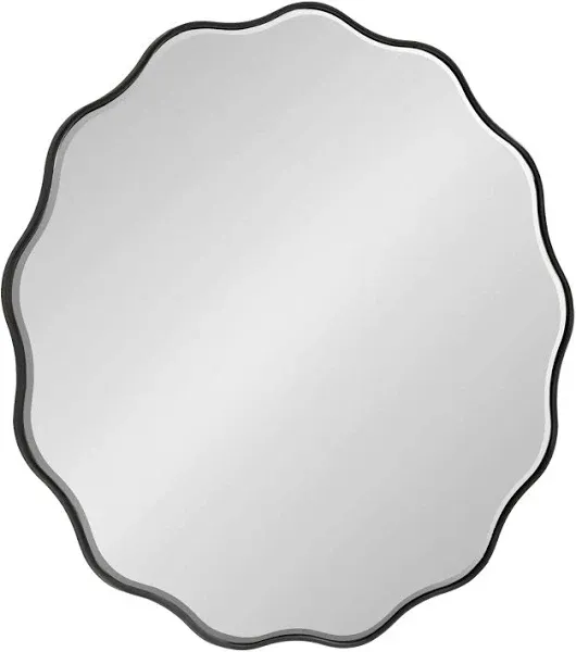 Kate and Laurel Viona Round Scalloped Mirror