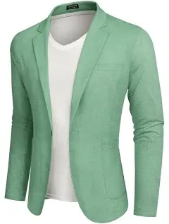 COOFANDY Men's Regular Fit Linen Blazer