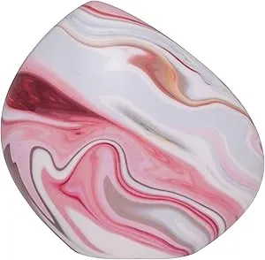 Pink Marble Cremation Urn - Mountain/Rock Funeral Urn - Aluminum Memorial Garden Burial Urn for Human Ashes Adult Size - Aluminum with Marbled Design