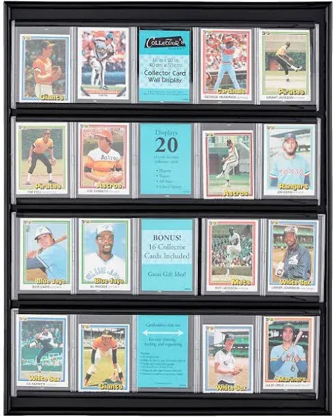 MCS 16x20 Inch Collector Card Wall Display, Holds 20 Sports Cards, Black (528...