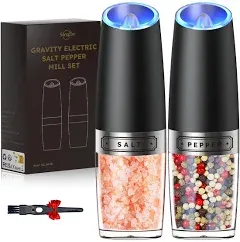 Sangcon Gravity Electric Salt and Pepper Grinder Set