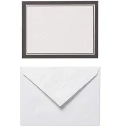 American Greetings Single Panel Blank Cards with Envelopes, White with Black ...