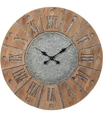 Payson - Antique Gray / Natural - Wall Clock