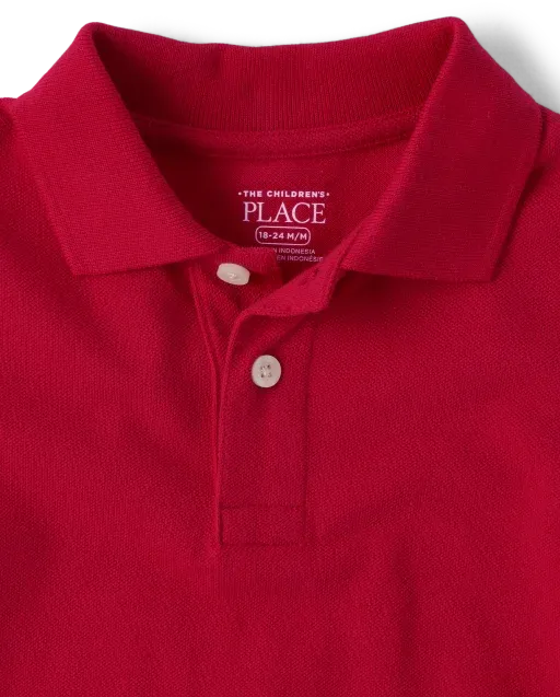 Toddler Uniform Pique Polo - Red