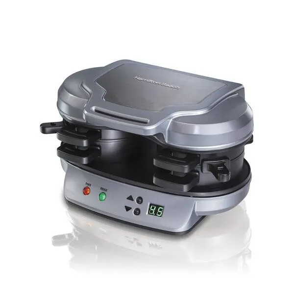 Hamilton Beach® Dual Breakfast Sandwich Maker, Black/Silver (25490)