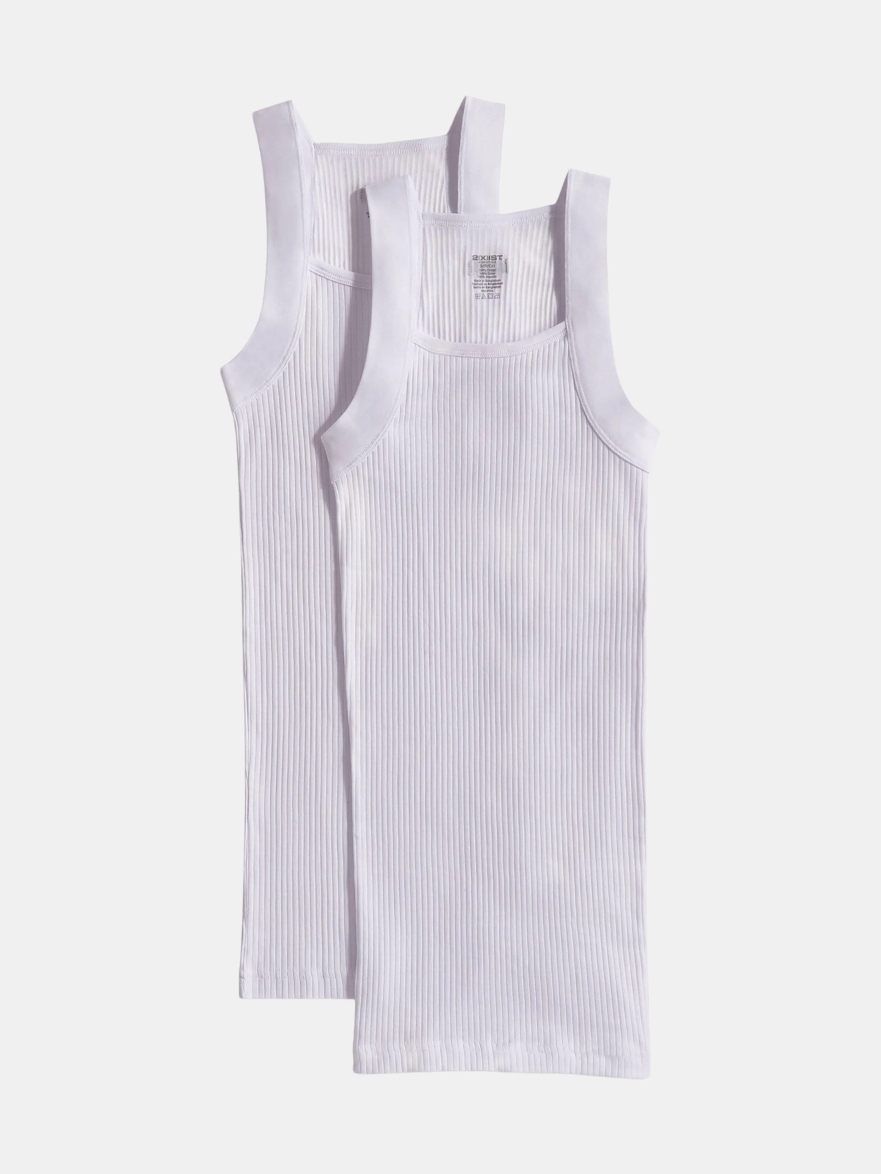 Shop 2(x)ist Essential Cotton Square-cut Tank 2-pack In White