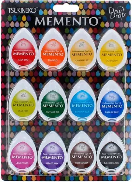 Memento Dew Drop Dye Ink Pads 12/Pkg-Gum Drops MD-012-100