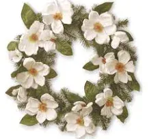 National Tree Company North Valley Spruce Magnolia Wreath