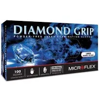 Microflex Diamond Grip Latex Gloves- Xtra Large- 100ct/box- MF-300-XL