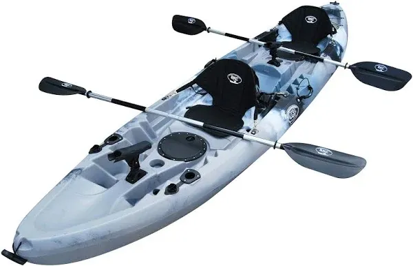 Bkc Tk219 12.2' Tandem Fishing Kayak W/Soft Padded Seats