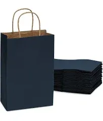 Prime Line Packaging Navy Blue Gift Bags with Handles