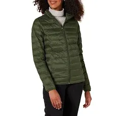 Amazon Essentials Women's Lightweight Long-Sleeve Water-Resistant Packable Puffer Jacket (Available in Plus Size)