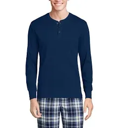 Lands' End Men's Knit Rib Pajama Henley