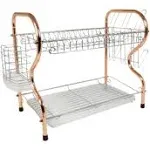 Better Chef 2-Tier 22" Chrome Plated Dish Rack in Copper