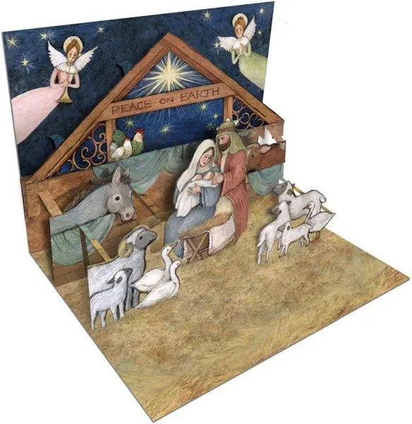 Nativity Pop-Up Christmas Cards, 3D Pop-Up Design  BRAND NEW  FREE SHIPPING BC-1