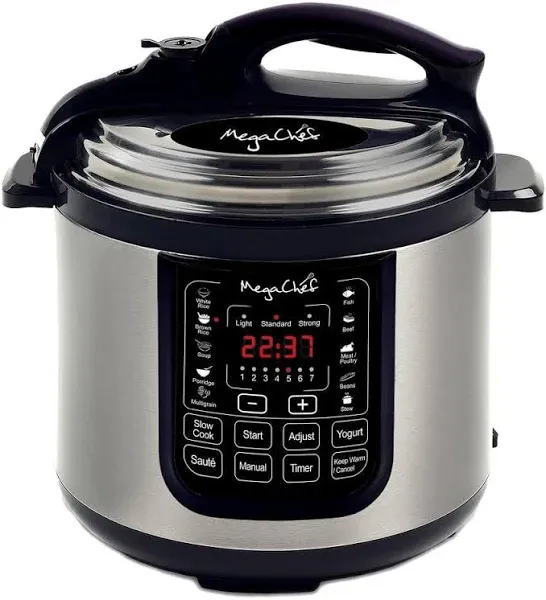 8 Qt. Stainless Steel Electric Pressure Cooker with Stainless Steel Pot