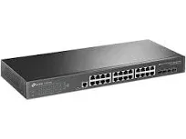 TP-Link TL-SG3428XMP | Jetstream 24 Port Gigabit Smart Managed L2+ PoE switch | 24 PoE+ Port @384W, 4 x 10GE SFP+ Slots | Omada SDN Integrated | IPv6 and Static Routing | Limited Lifetime Protection