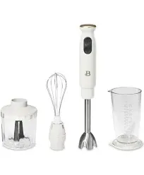 Beautiful Immersion Blender, 500ml Chopper &amp; 700ml Measuring Cup, White Icing