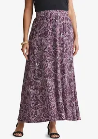 Jessica London Women's Plus Size Everyday Stretch Knit Maxi Skirt