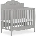 Sweetpea Baby Rose 4-in-1 Convertible Mini Crib, Platinum