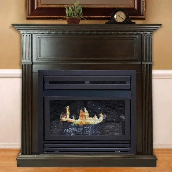 Pleasant Hearth 42 in. Natural Gas Intermediate Tobacco Vent Free Fireplace System 27,500 BTU