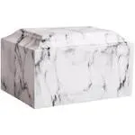 MAKEY&#039;S White Classic Cultured Marble Cremation Urn for Human Ashes 